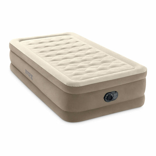 Intex Mid Rise Twin Air Mattress with Electric Pump - 12" Height